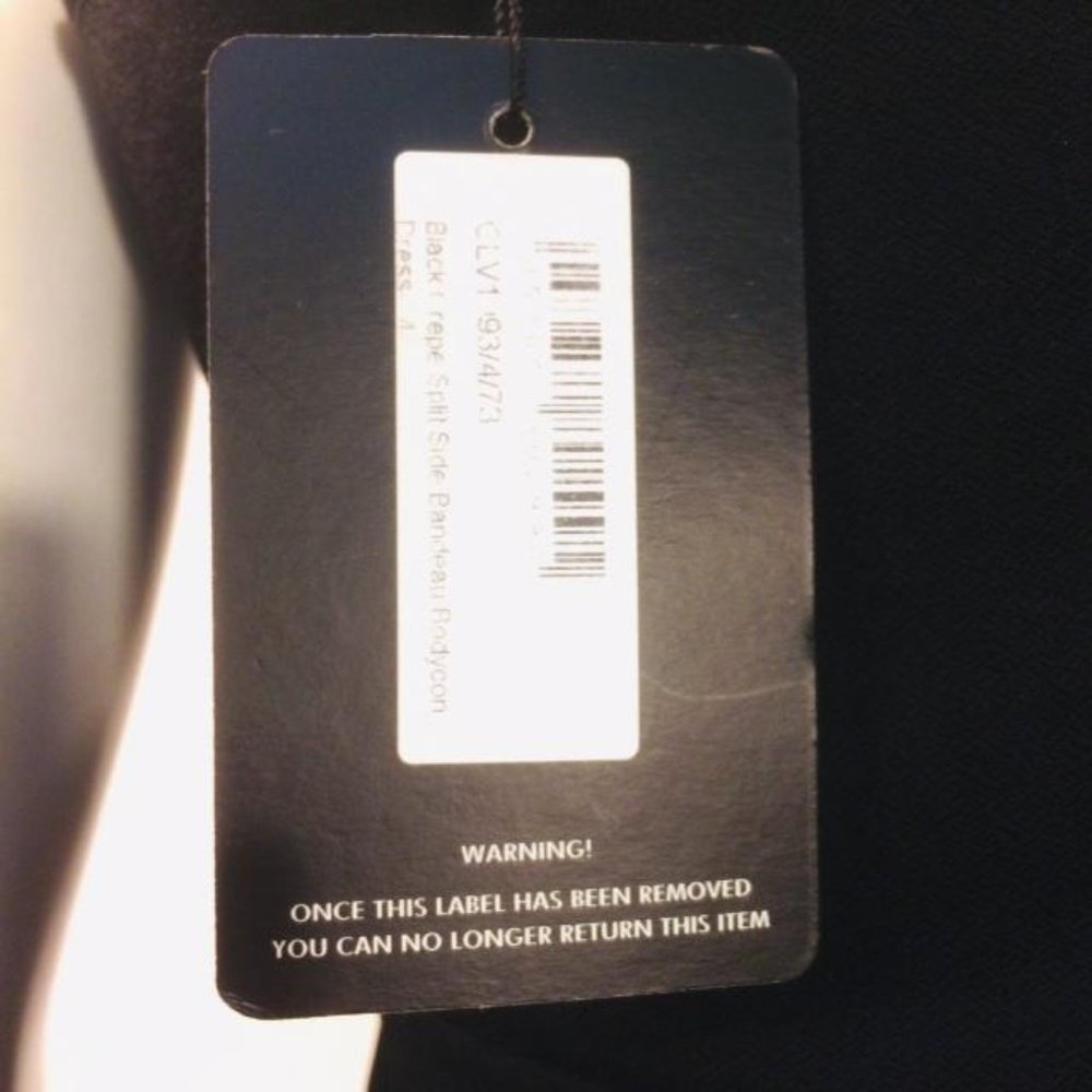 Pretty Little Thing Black Bandeau Dress - NWT - Picture 8 of 8